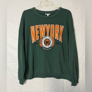 Clubhouse- Green NY college crewneck